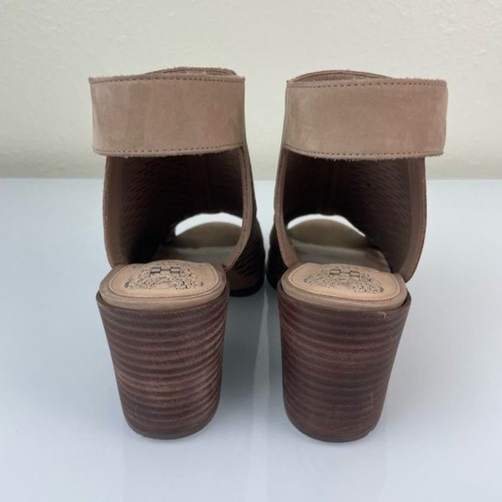 Vince Camuto Sz 7.5 Suede Cutout Ankle Wrap Heel - Picture 4 of 14